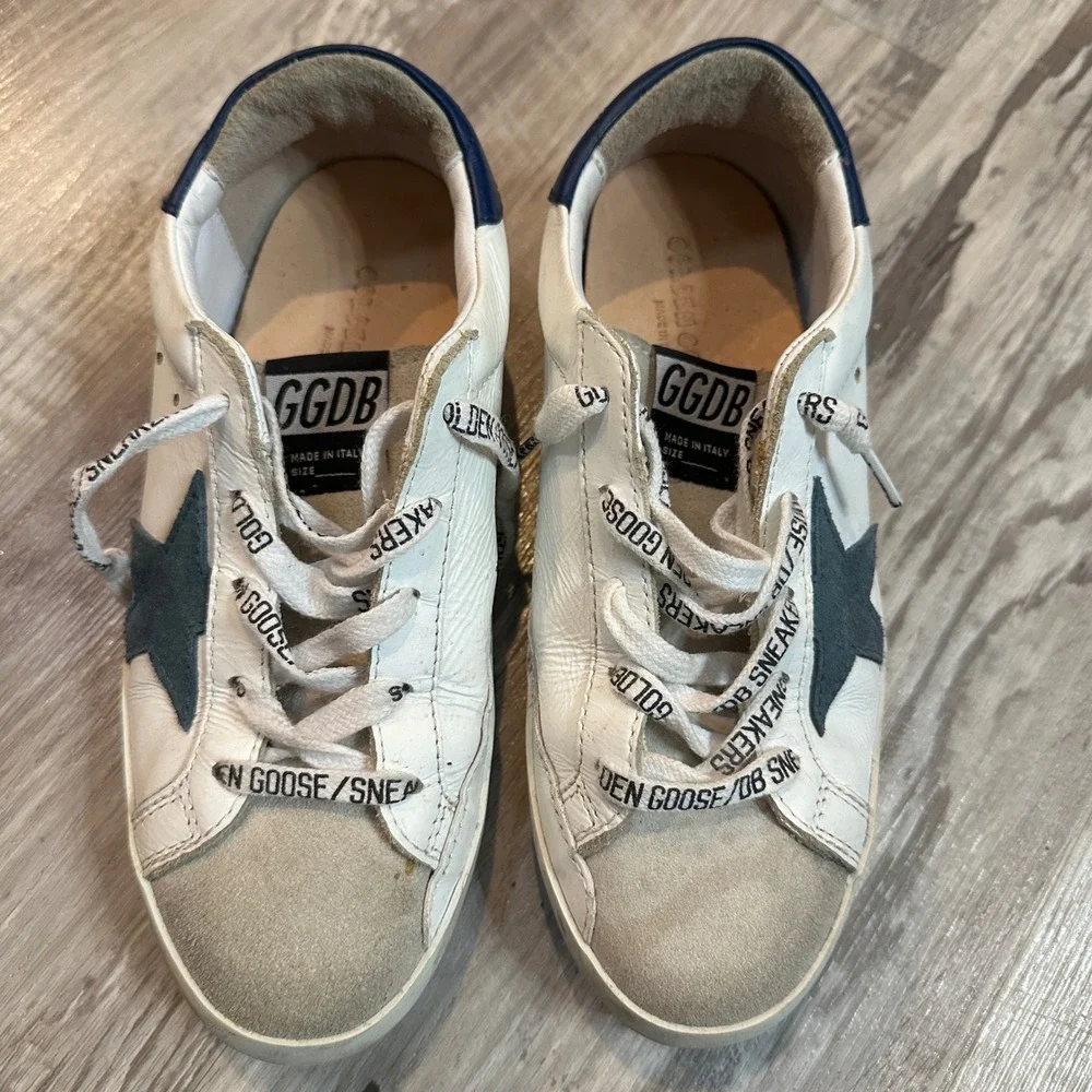 Golden Goose Super Star Low Top Sneakers White Leather Star Logo‎ Women 34
